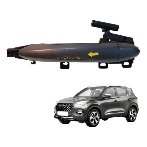 Maçaneta Externa Traseira Esquerda Chery Tiggo 5x 2021 2024 Cinza