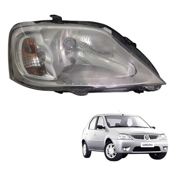  Farol Dianteiro Direito Logan Exp 1.0 16v 2008 Direito/passageiro