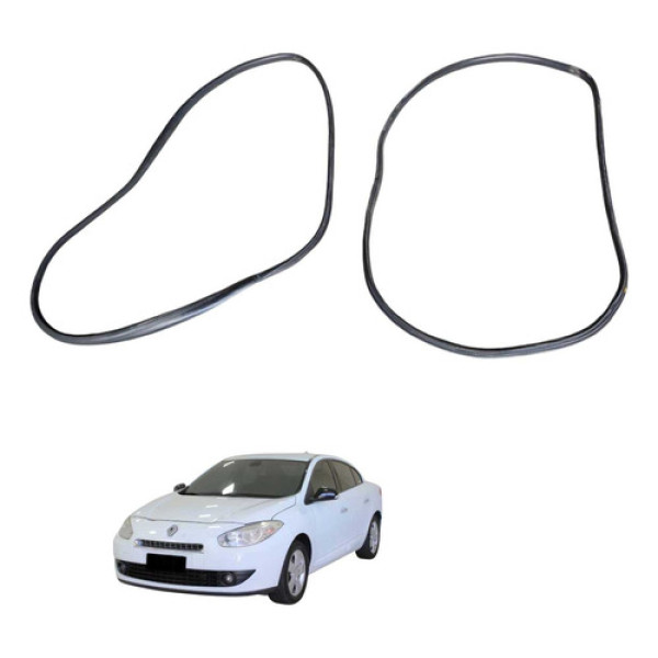  Par Borracha Porta Traseira Fluence 2011 2016 2.0 Aut
