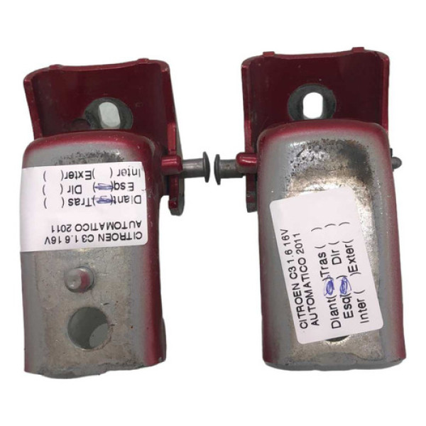 Par Dobradiça Porta Dianteira Esquerda Citroen C3 Flex 2010