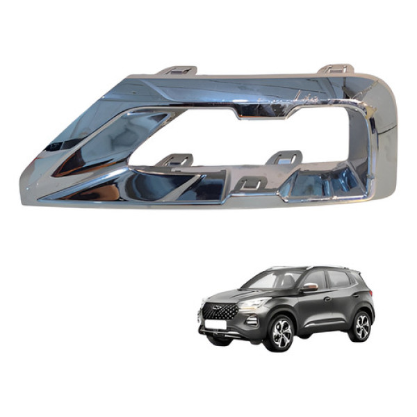 Moldura Esquerda Parachoque Traseiro Tiggo 5x 1.5 Flex 2021 Cromado