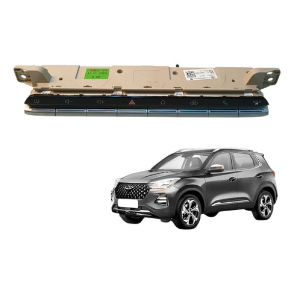 Regua Comando Alerta Som Radio Chery Tiggo 5x 2021 2024 Preto