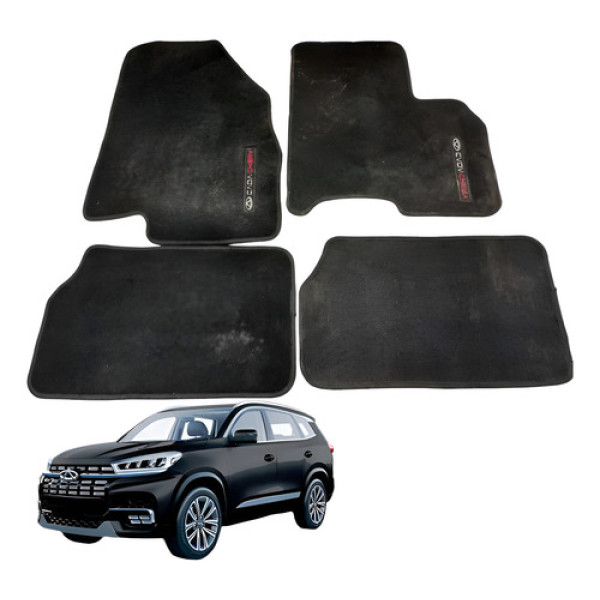 Jogo Tapete Assoalho Chery Tiggo 8 2024 2022 1.6t Preto