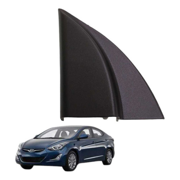 Moldura Interna Retrovisor Esquerdo Elantra 1.8 2012 2013 Preto