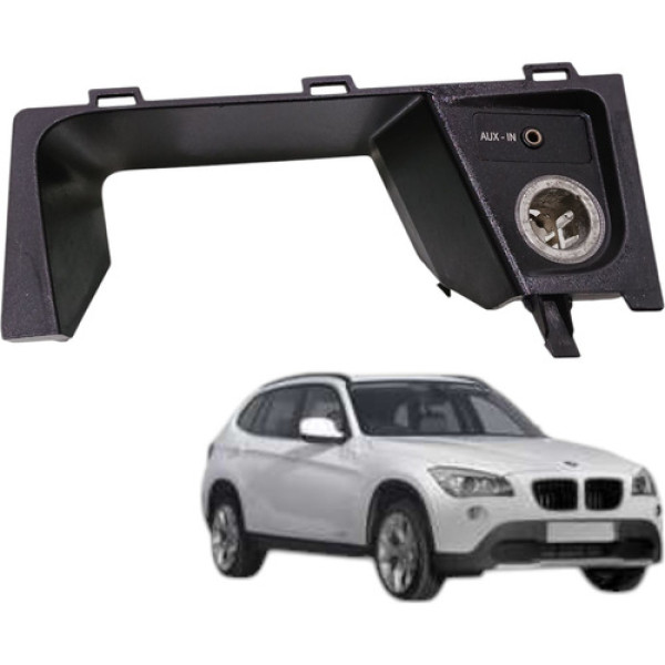 Moldura Tomada 12v Entrada Auxiliar Console Bmw X1 2011 2012