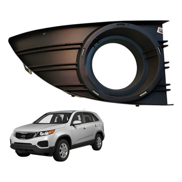 Grade Farol Milha Direito Renault Fluence 2011 2014 Preto Direito