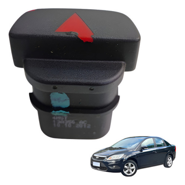 Botao Pisca Alerta Ford Focus Automatico 2.0 Flex 2009 2012 Preto