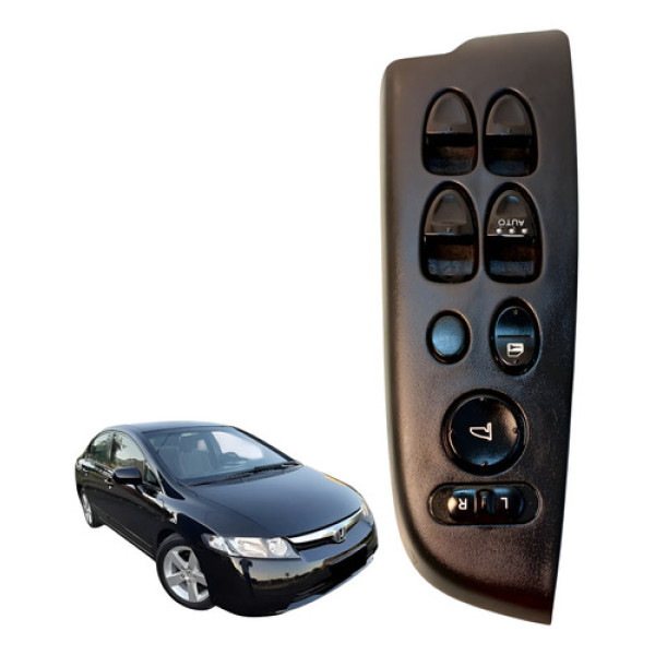 Comando Vidro Dianteiro Esquerdo Honda New Civic 2007 2011