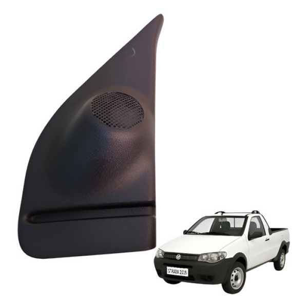 Moldura Interna Retrovisor Direito Strada 2 Portas 2008 2010 Preto