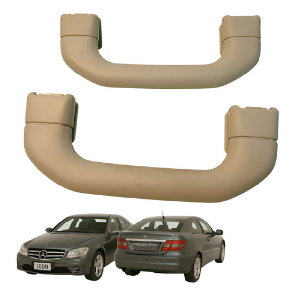 Alça Teto Pega Mão Par Mercedes Clc 200 1.8 2009 2010 Cinza
