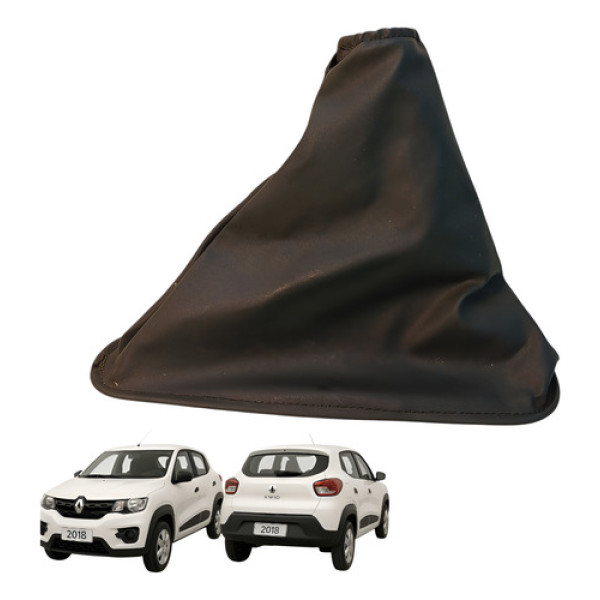 Coifa Alavanca Freio Mão Renault Kwid 1.0 2017 2022 Preto