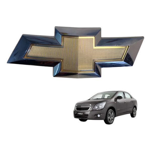 Emblema Dianteiro Grade Chevrolet Cobalt 1.8 Ltz 2013 2014 Dourado-escuro