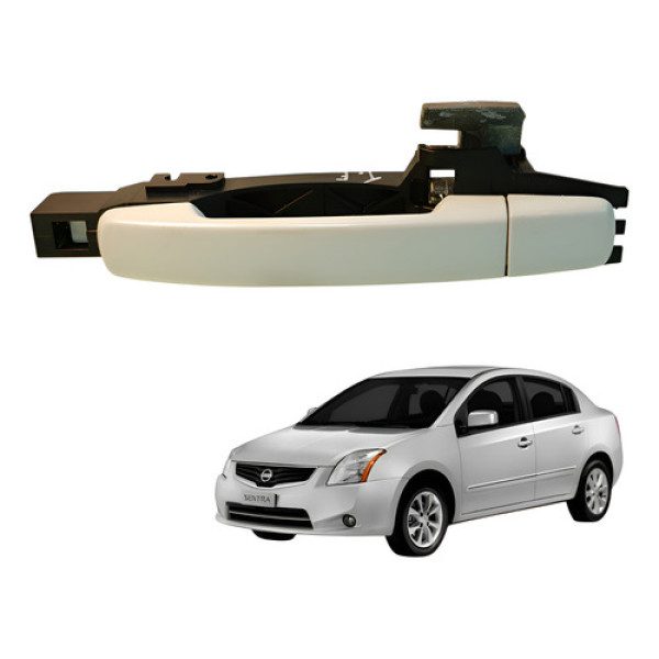 Maçaneta Externa Traseira Esquerda Nissan Sentra 2011 2012 Branco