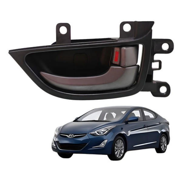 Maçaneta Interna Traseira Direita Elantra 1.8 2012 2013 Preto