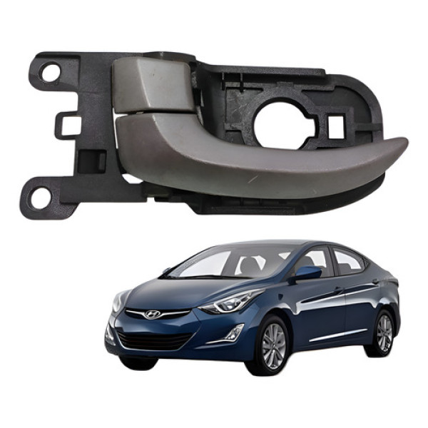 Maçaneta Interna Traseira Esquerda Elantra 1.8 2012 2013 Preto