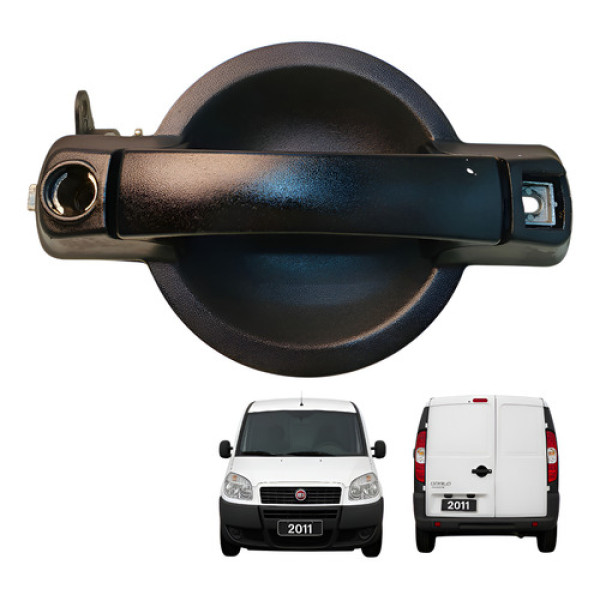 Maçaneta Externa Traseira Esquerda Fiat Doblo 2011 2012  Preto