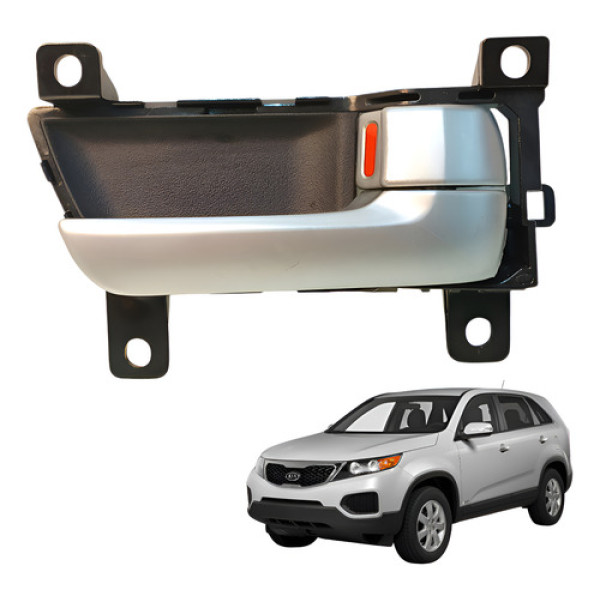 Maçaneta Interna Porta Traseira Direita Sorento 2.4 2012 Cinza