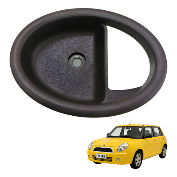 Moldura Maçaneta Interna Traseira Esquerda Lifan 320 2011 Preto