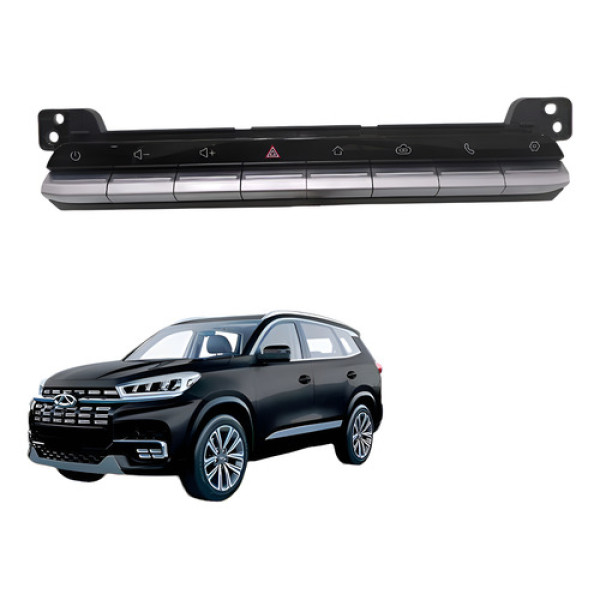 Regua Comando Alerta Som Chery Tiggo 8 2021 2024 2022 Preto