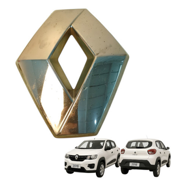 Emblema Dianteiro Renault Kwid 2017 2022 628909311r Cromado
