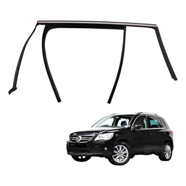 Canaleta Vidro Traseiro Esquerdo Tiguan 2.0 Tsi 2010 Preto