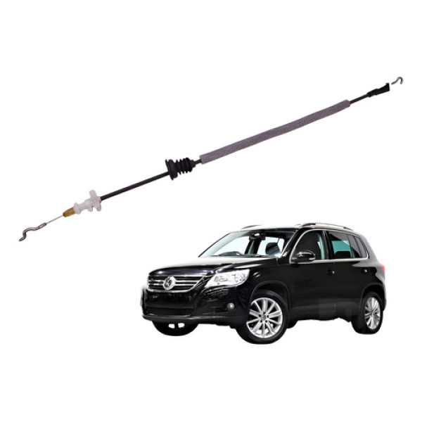 Cabo Fechadura Porta Dianteira Esquerda Tiguan 2.0 Tsi 2010 Preto
