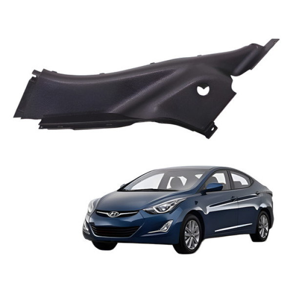 Moldura Lateral Banco Traseiro Esquerdo Elantra 2012 2013 Preto