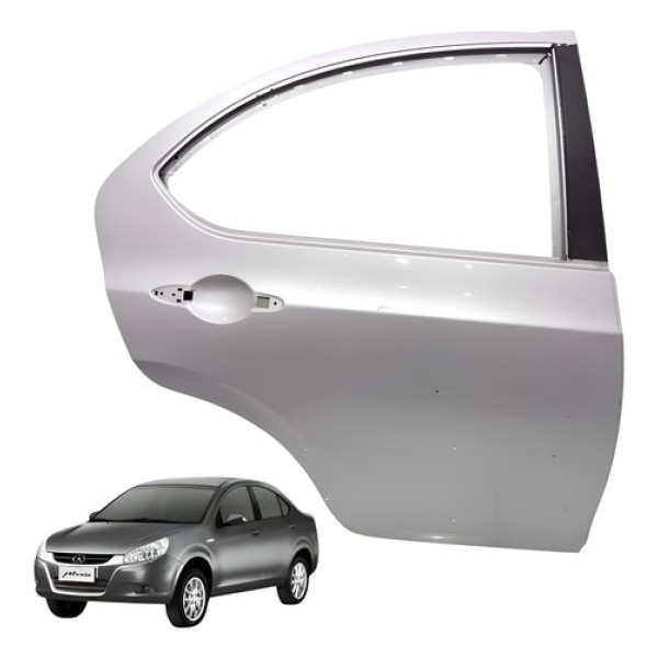 Porta Traseira Direita Jac J3 Turin 1.4 2012 Direito Prata
