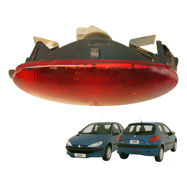 Lanterna Neblina Parachoque Traseiro Peugeot 206 2000 2001 Direito/passageiro Vermelho