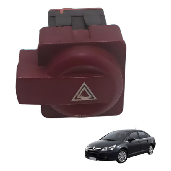 Botão Pisca Alerta Citroen C4 Pallas 2009 2.0 Vermelho