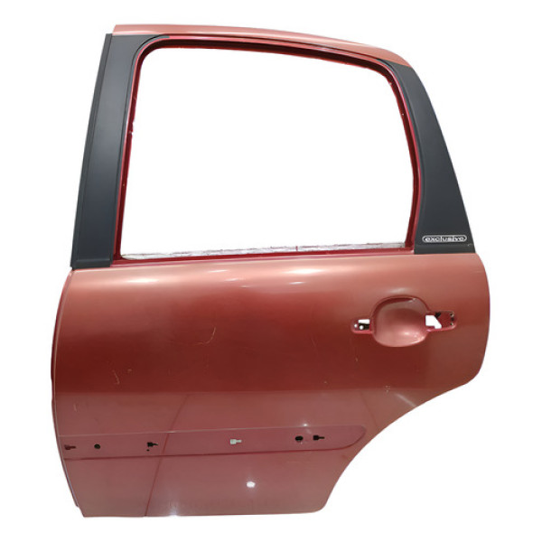 Porta Traseira Esquerda Citroen C3 Exc 1.6 Flex 2010  Esquerdo Bordô