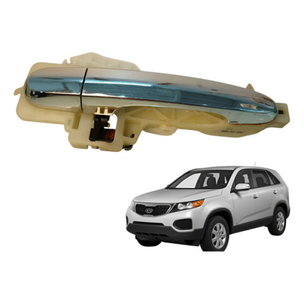 Maçaneta Externa Porta Dianteira Esquerda Sorento 2012 Cromado Dianteira