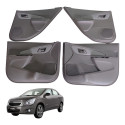 Forro Porta Jogo Chevrolet Cobalt 1.8 Ltz 2013 2014 Cinza-escuro