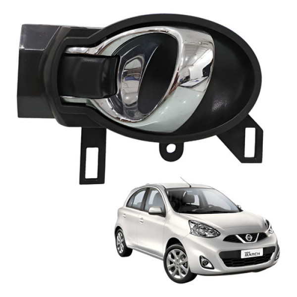 Maçaneta Interna Traseira Esquerda March 1.0 3cc Sv 2016  Traseira