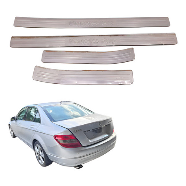 Aplique Soleira Porta Kit C200 Kompressor 1.8 2009  Cromado