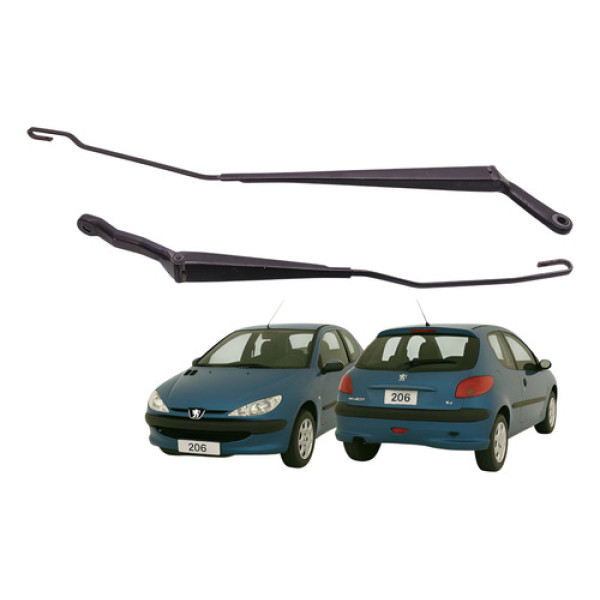 Braço Limpador Parabrisa Par Peugeot 206 1.6 2000 2001  Direito