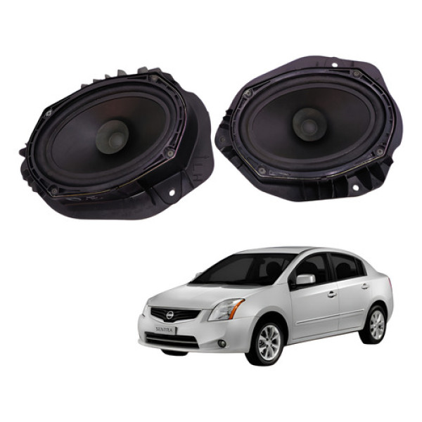 Alto Falante Dianteiro Par Nissan Sentra 2012 28157et000 Preto