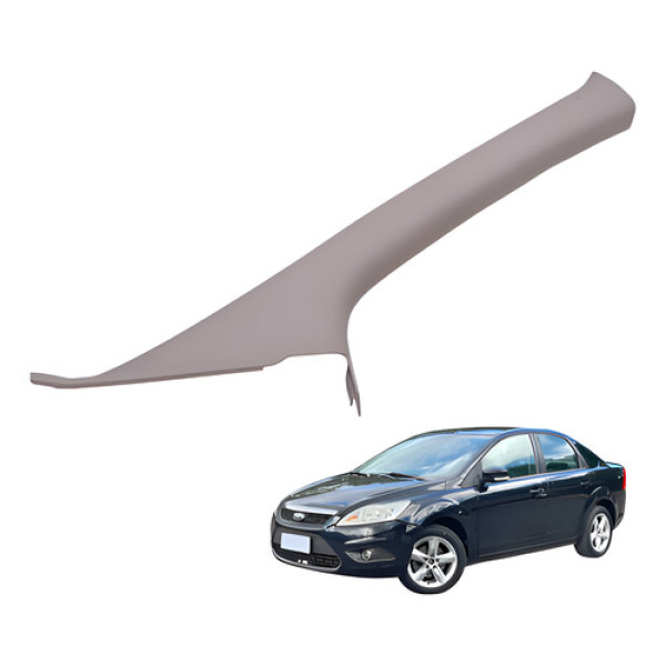 Moldura Direita Coluna Parabrisa Ford Focus 2.0 2009 2012 Cinza