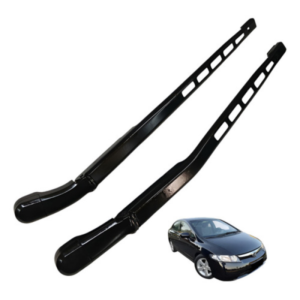Par Limpador Parabrisa Honda Civic 1.8 Lxs 2007 2011 Preto