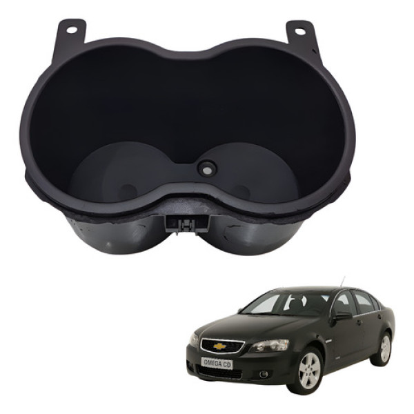 Porta Copos Console Omega Cd 3.6 2008 2009 2010 Preto