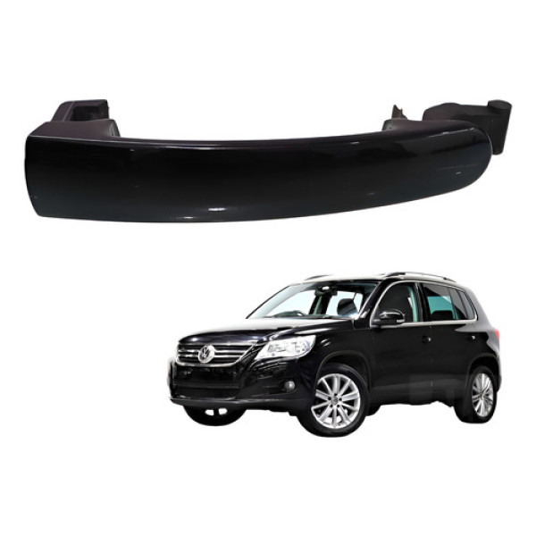 Puxador Maçaneta Externa Traseira Esquerda Tiguan 2.0 2010 Preto