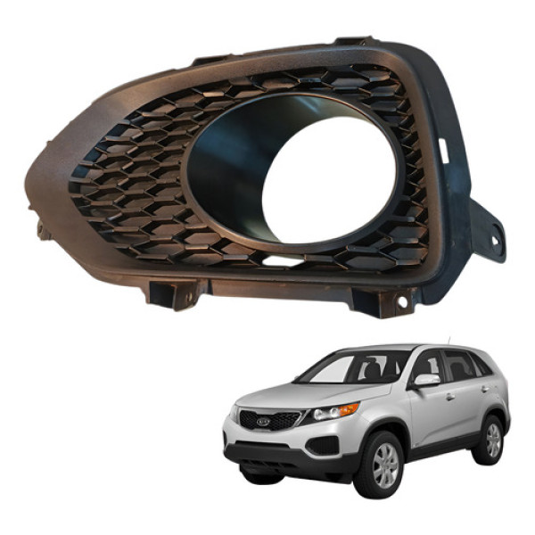 Moldura Farol Milha Esquerdo Sorento 2.4 2012 Preto