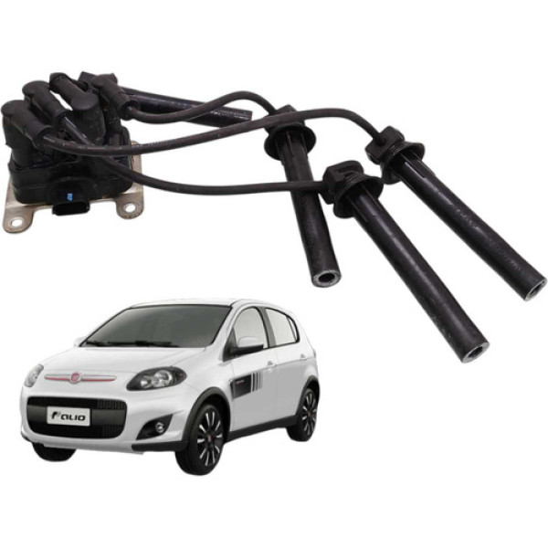  Bobina Ignição Cabo Vela Palio Dualogic 1.6 16v 2014