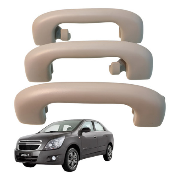 Alça Teto Pega Mão Kit Gm Cobalt 1.8 Ltz 2013 2014 Bege
