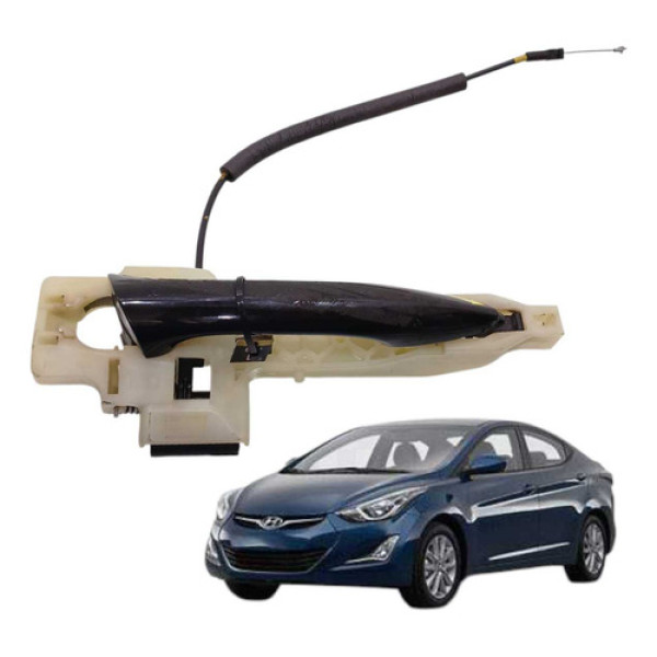 Maçaneta Externa Traseira Direita Elantra 1.8 2012 2013 Preto