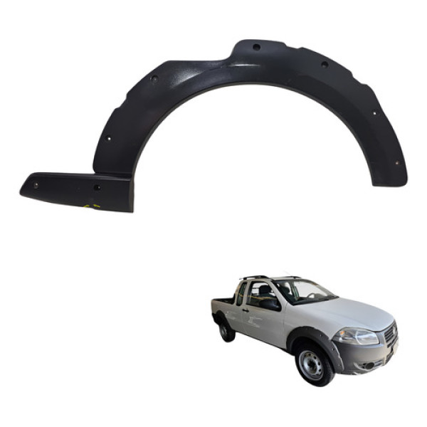 Moldura Paralama Traseiro Direito Fiat Strada Working 2012  Preto