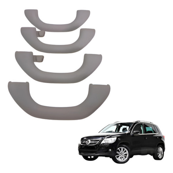 Alça Teto Pega Mao Kit Tiguan 2.0 Tsi 2010 28113d10ms3 Cinza Claro