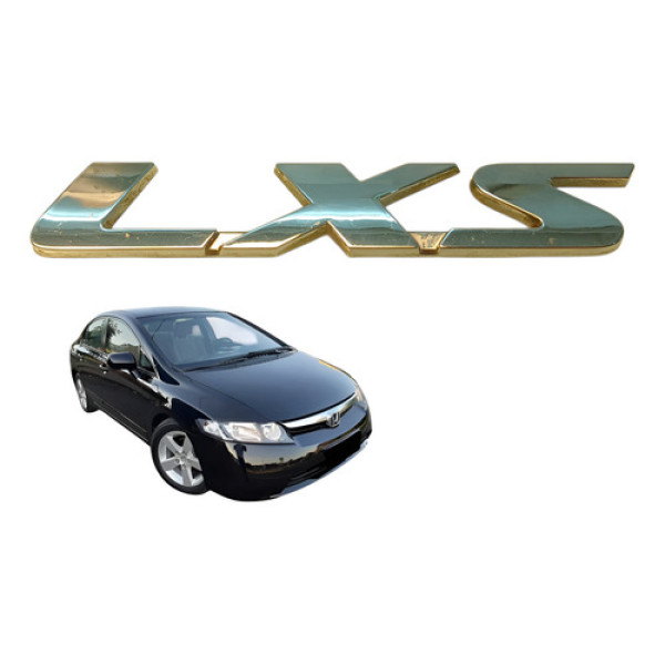 Letreiro Tampa Traseira Honda New Civic 2007 2011 Cromado