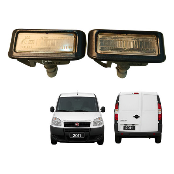 Lanterna Luz Placa Traseira Par Fiat Doblo Cargo  2011 2012