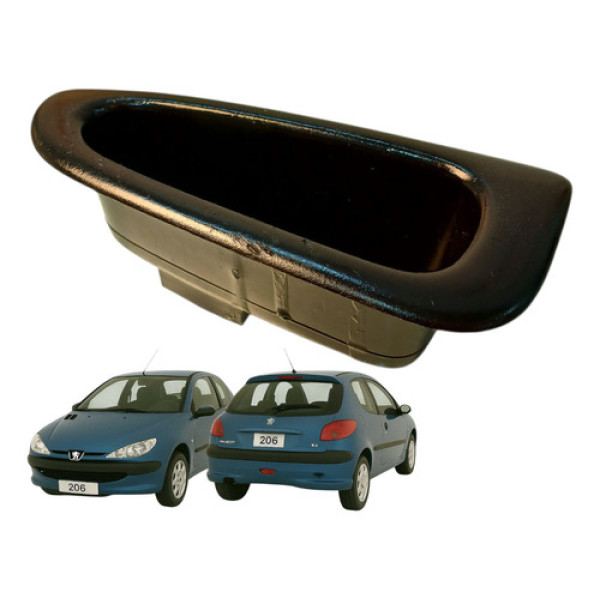 Puxador Interno Porta Dianteira Esquerda Peugeot 206 2000  Preto